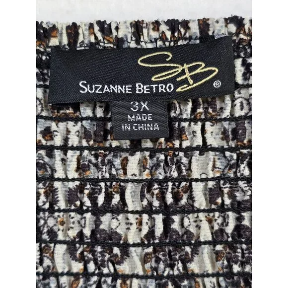 Suzanne Betro 3X Dress Bohemian Empire Waist Boho Milkmaid Peasant - Picture 2 of 4